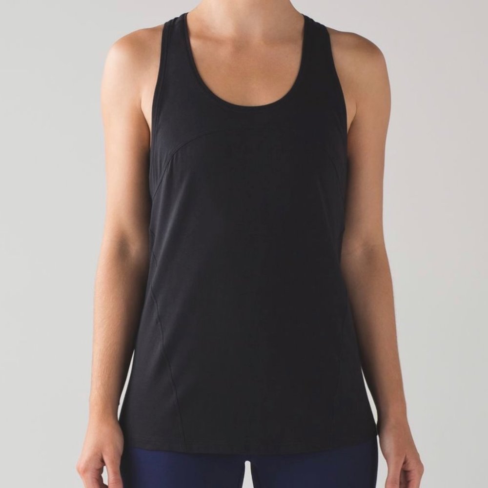 Lululemon OM Racerback tank top Dark grey 6 NWT!